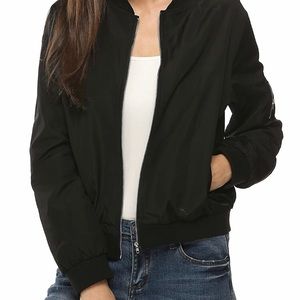Bomber jacket, lightweight, black, XXL